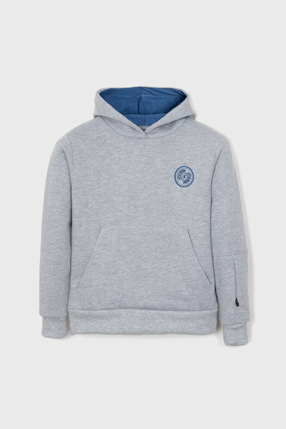 Blue Embroidered Hoodie