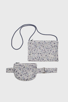 Blue Flower Pouch Bag