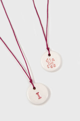 -50% Collar Alerta Médica Inicial Rosa Reversible