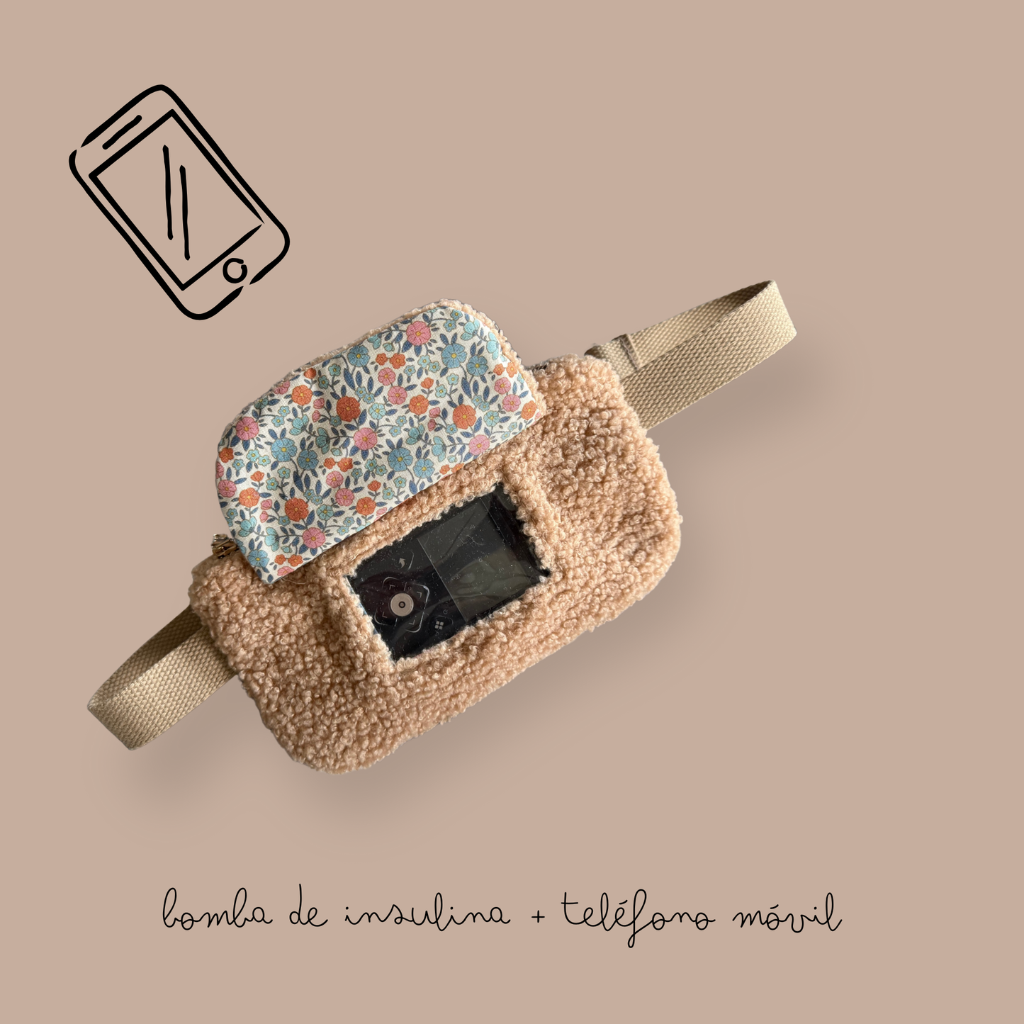 
                  
                    RIÑONERA OSITO  GRANDE  CAMEL PARA BOMBA DE INSULINA Y MOVIL
                  
                