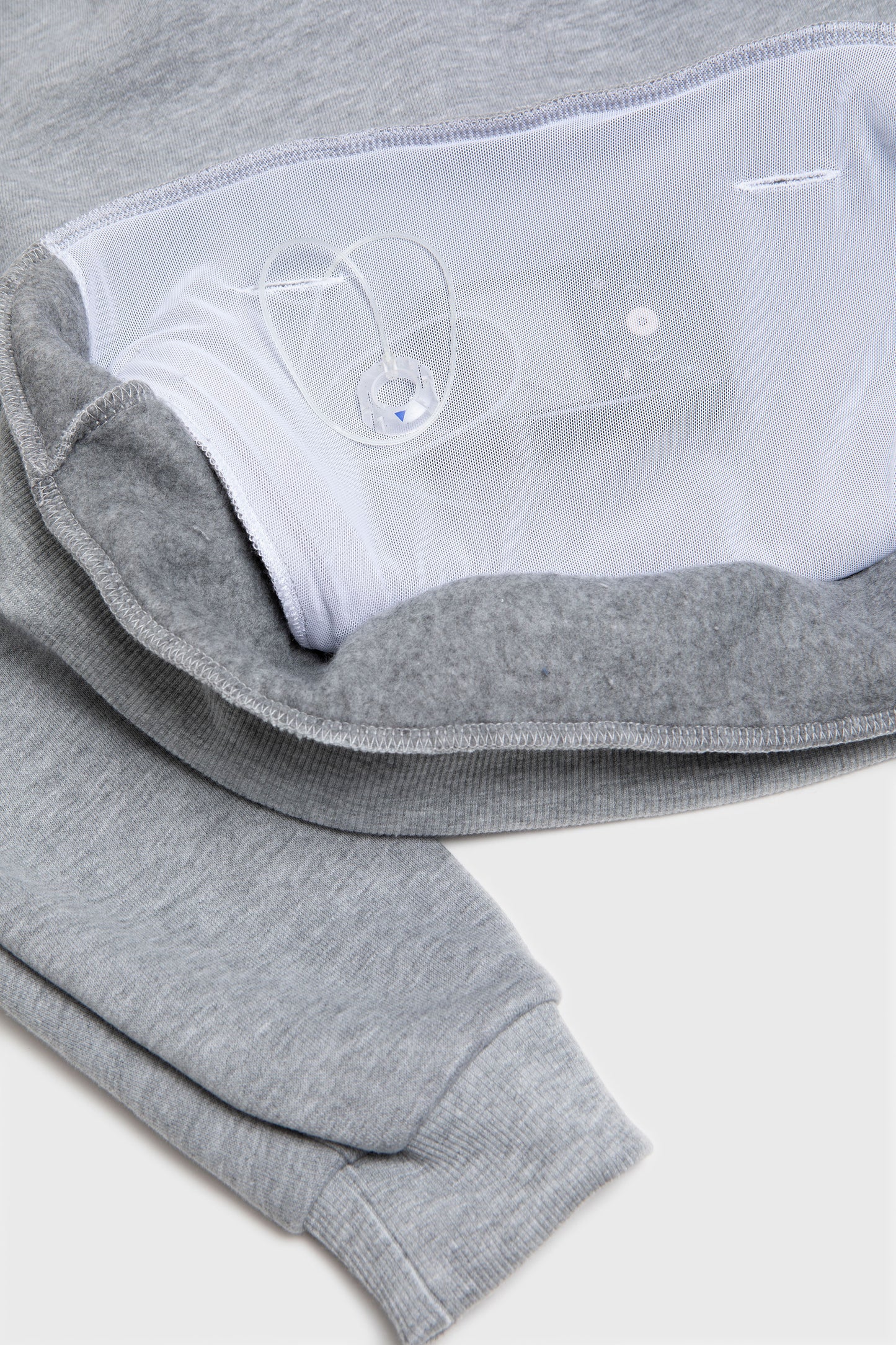 Interior bolsillo secreto sudadera bomba de insulina con tejido transparente y abertura para catéter-little betas